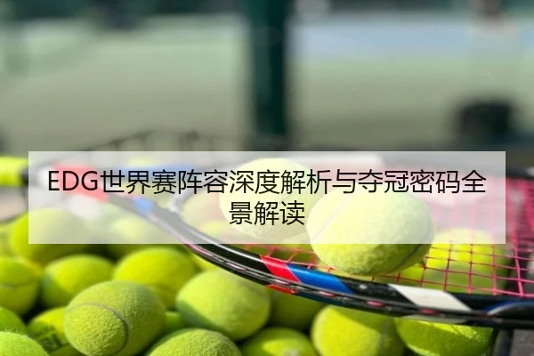 EDG世界赛阵容深度解析与夺冠密码全景解读